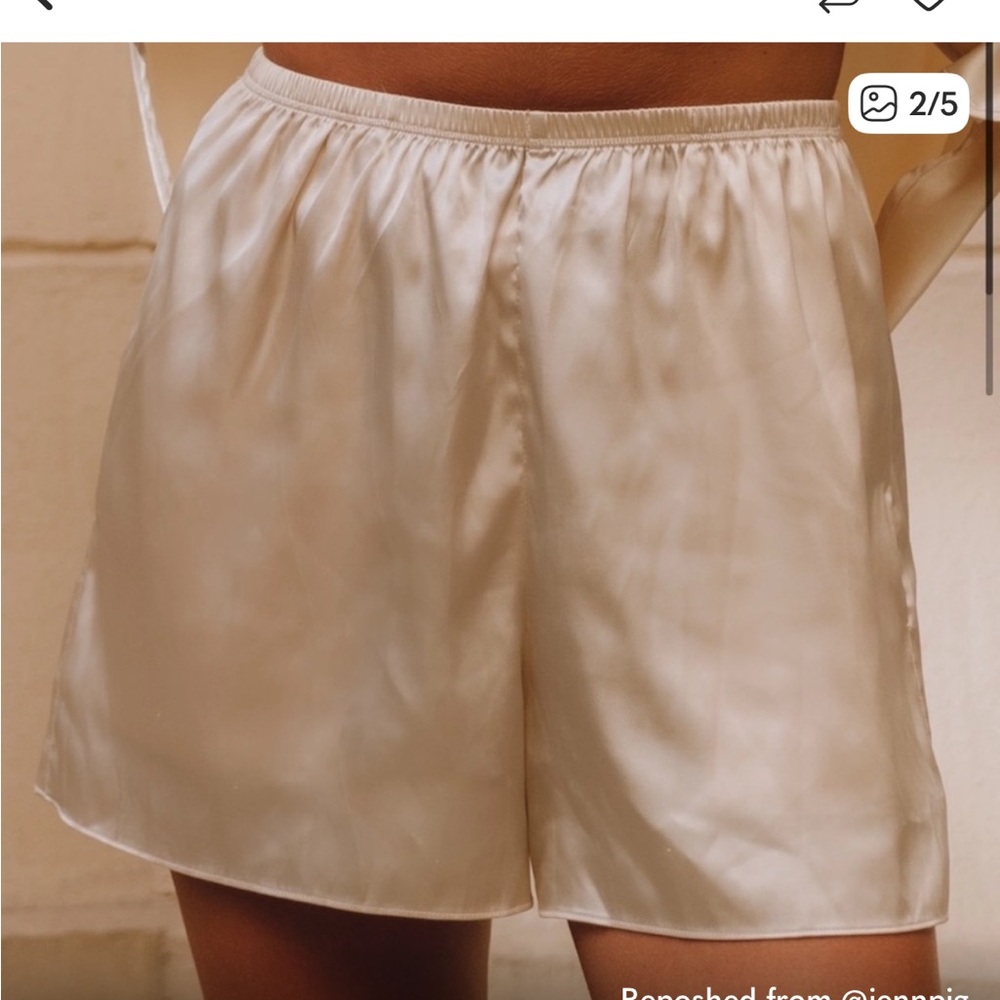 Daily Drills Silk Shorts in Ivory